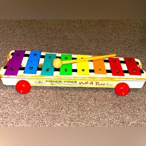 🛍️FOUR 4 THIRTY🛍️ Fisher Price Pull•A•Tune 1964 Vintage Music Toy